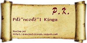 Pánczél Kinga névjegykártya