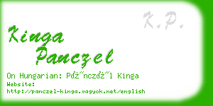 kinga panczel business card